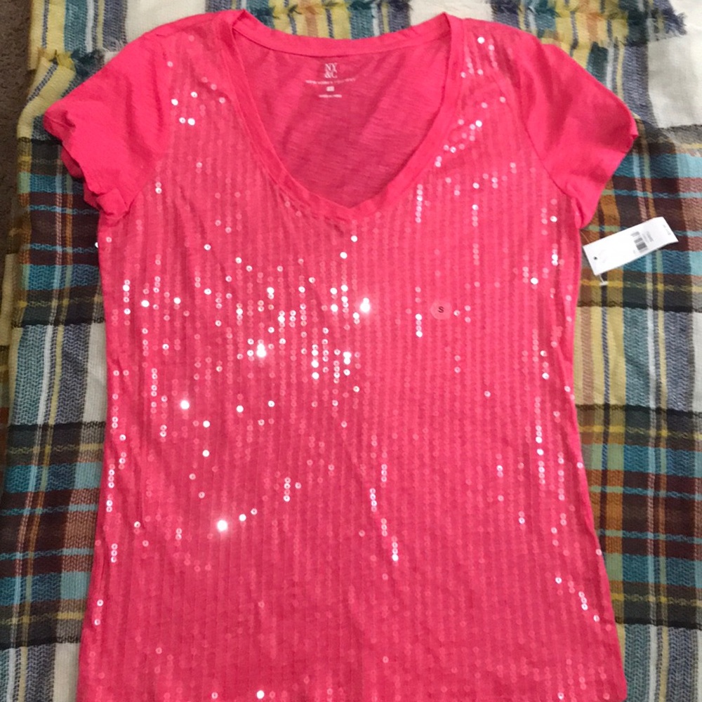 Sequined v neck